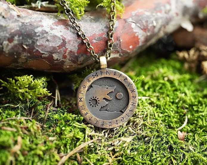 Yin Yang Necklace For Men Ancient Looking High Quality Pendant Jewelry - Yin Yang Gifts - Viking Jewelry for Men