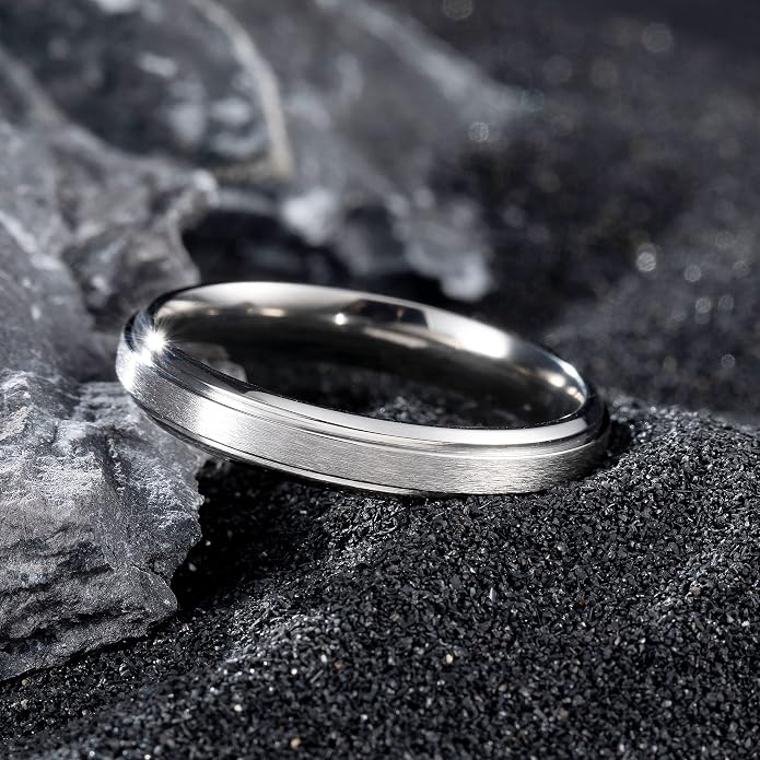 King Will Titanium Wedding Band for Men Women- 3-10mm Width Black/Sliver/Gold High Purity Titanium Promise Wedding Ring Comfort Fit for Daily Wear Size 6-14