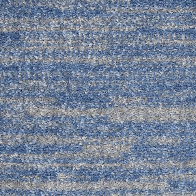 Nourison Home Nourison Essentials Blue Grey 9' x 12' Area Rug - Easy Clean, Non Shedding, Bed Room, Living Room, Dining Room, Kitchen (9' x 12')