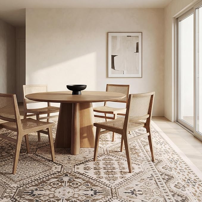 nuLOOM 10x14 Becca Traditional Tiled Area Rug, Beige, Faded Transitional Design, Stain Resistant, For Bedroom, Dining Room, Living Room, Hallway, Office, Kitchen, Entryway