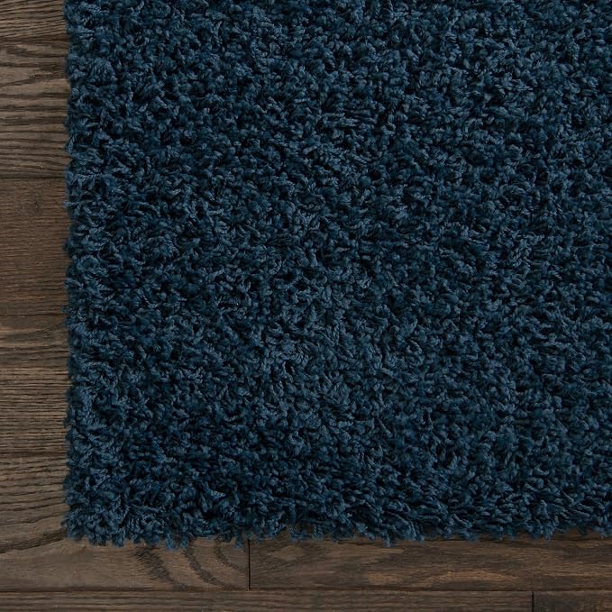 Unique Loom Solid Shag Collection Area Rug (5' 1" x 8' Rectangle, Sapphire Blue/ Navy Blue)
