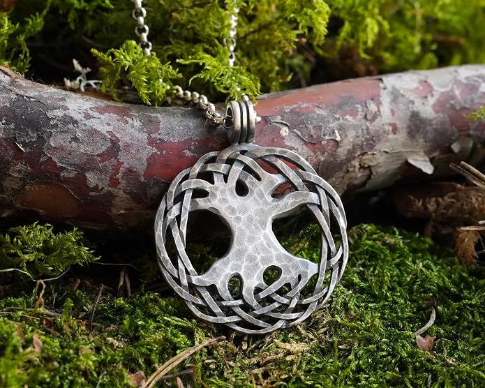 Baldur Jewelry - Handcrafted Yggdrasil Viking Norse World Tree of Life Pendant Necklace Amulet Jewelry | 925 Sterling-Silver Tree of Life Necklace | Viking Gifts |Jewelry for Men Women