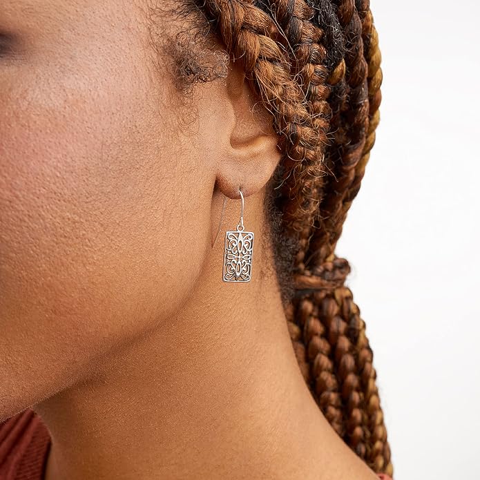 MORGAN & PAIGE .925 Sterling Silver Oxidized, 18K Yellow Gold or 14K Rose Gold Plated Butterfly Celtic Knot Dangle or Stud Earrings for Women - Hypoallergenic Sterling Silver Earrings, Gifts for Her