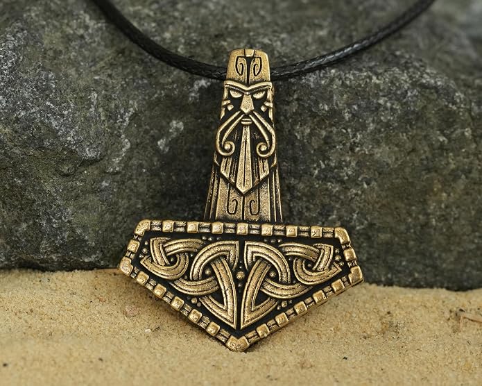 Baldur Jewelry - Thors Hammer Necklace Pendant Mjölnir - Viking Norse Thor Hammer Pendant Viking Jewelry - Thor Necklace - Thor Gifts for Men - Viking Necklace for Men