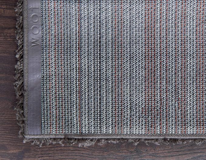 Unique Loom Solid Shag Collection Area Rug (7' 10" x 10' Rectangle, Graphite Gray)