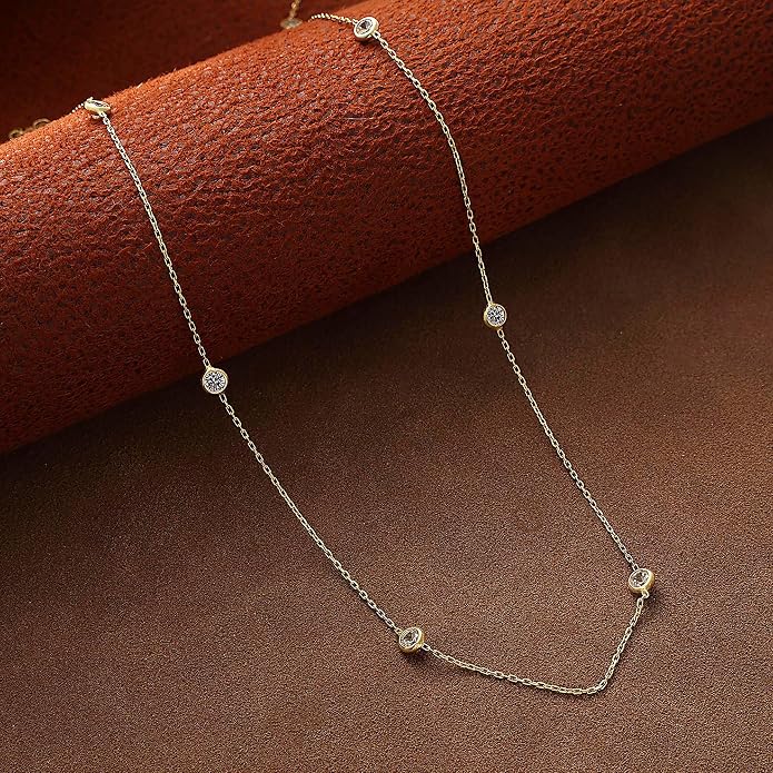 BAYLAY Gold Chain Necklace for Women - 18K Gold Plated Necklace Chain Dainty Gold Necklace for Women Gold Chain Gold Necklace Gold Jewelry Gifts Size 16/18/20/22/24/26 Inch