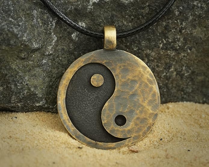 Yin Yang Necklace For Men Ancient Looking High Quality Pendant Jewelry - Yin Yang Gifts - Viking Jewelry for Men