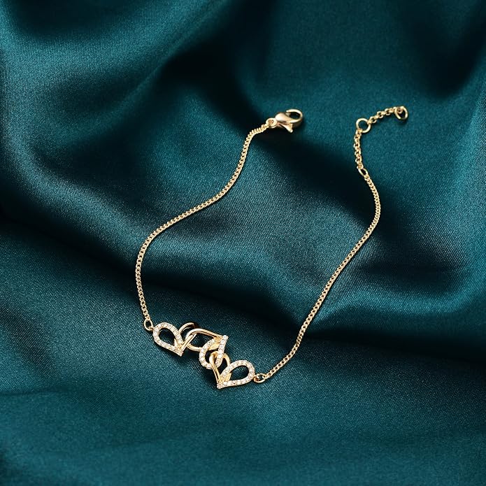LOYATA Gold Bracelet Gold 14K Gold Filled Dainty Chain Simple Jewelry Gift for Women