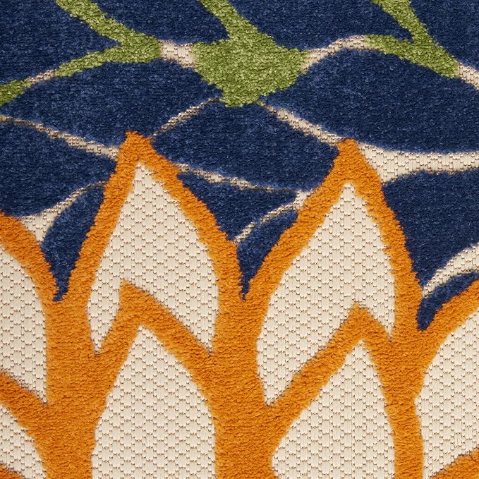 Nourison Home Aloha 36" x 60" Fabric Indoor/Outdoor Rug in Multi-Color