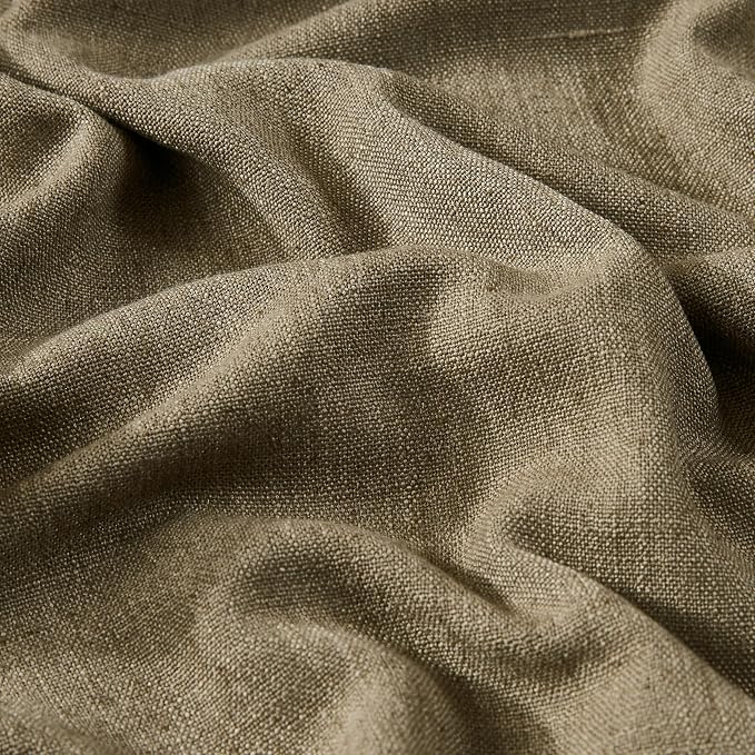 Vision Home Brown Pinch Pleated Full Blackout Curtains Linen Blended 60" Wide Thermal Insulated Window Panels 120 inch for Bedroom Living Room Darkening Pleat Drapes with Hooks Back Tab 60" Wx120 Lx1