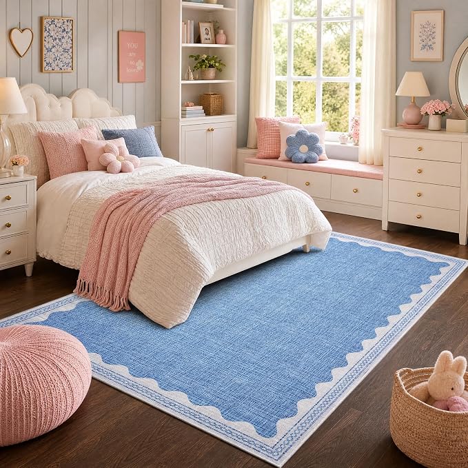 GarveeHome Scalloped Rug
