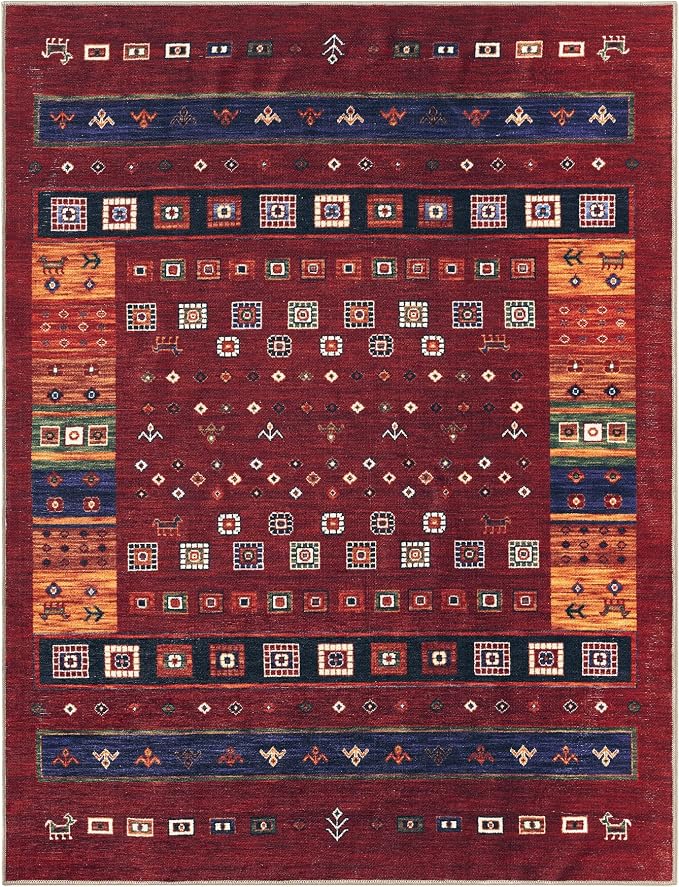 Keen Home Design 3x5 Rug - Machine Washable Entry Rug with Non-Slip Backing, Ideal for Enteryway, Kitchen, Bathroom, Laundry Room - Vintage, Easy Clean, Durable, Low Pile Rug - (3' x 5')