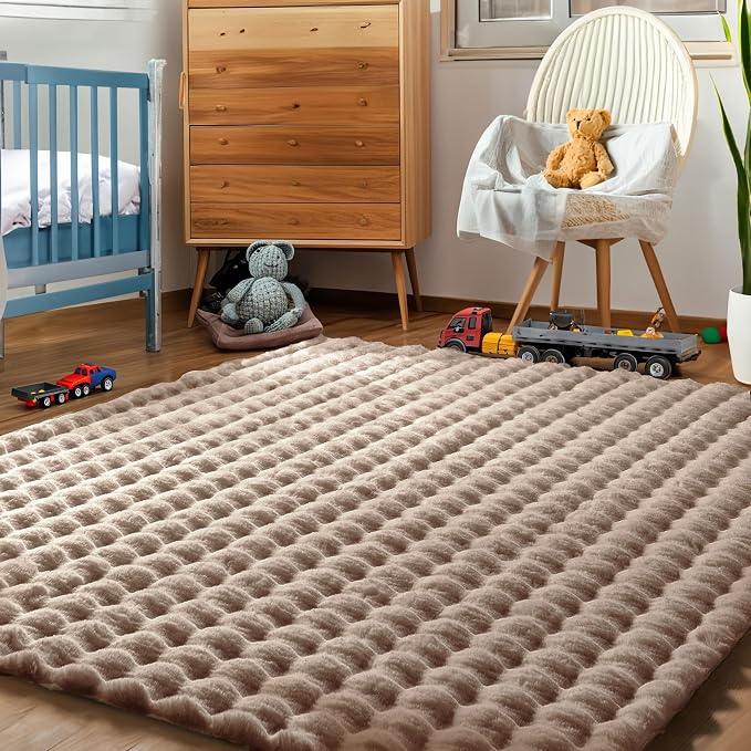 nuLOOM Jeni Taupe Checkered Washable Runner Rug, 2' x 8'