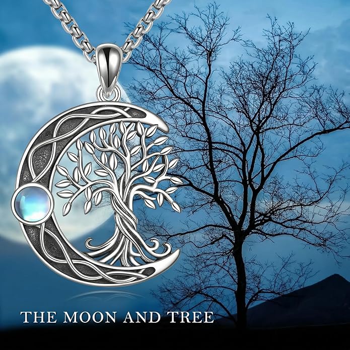 ONEFINITY Tree of Life Necklace 925 Sterling Silver Abalone Shell Celtic Knot Pendant Necklace for Women Jewelry