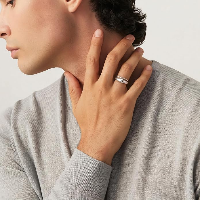 Gold Rings for Women Men Non Tarnish, Waterproof Chunky 14K Gold Plated Dainty Stackable Rings Trendy Statement Pinky Thumb Rings Engagement Eternity Wedding Band Ring Stacking Gold Jewelry Size 3 4 5 6 7 8 9 10 11