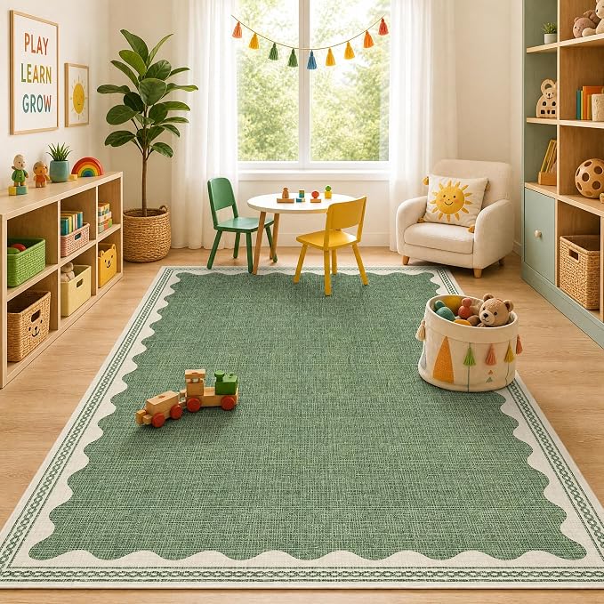 GarveeHome Scalloped Rug