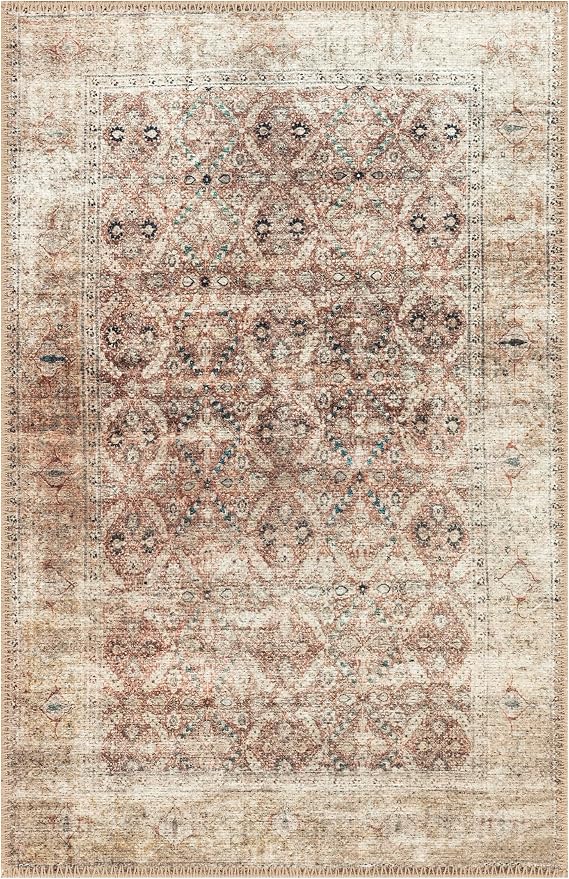 Keen Home Design 24"x36" Rug - Machine Washable Entry Rug with Non-Slip Backing, Ideal for Enteryway, Kitchen, Bathroom, Laundry Room - Vintage, Easy Clean, Durable, Low Pile - (2' x 3')