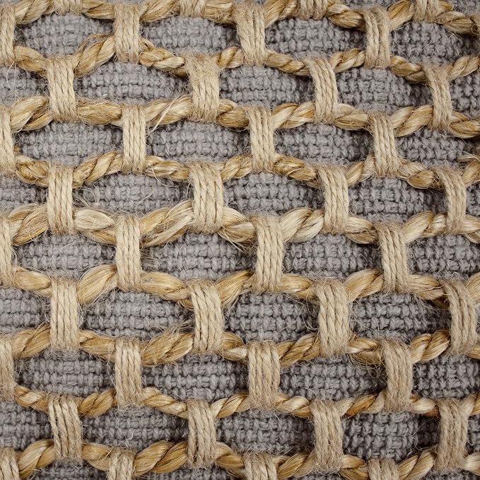 Boho Living Jada Premium Woven Design, Decorative Throw, Living Room Décor, (1) 12" x 20" Pillow Cover, Grey
