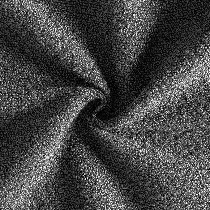 MIULEE 18x18 Decorative Lumbar Boucle Couch Pillow Covers Charcoal | Set of 2 Textured Neutral Throw Pillow Covers, Accent Solid Pillowcases, Sofa Living Room Home Decor