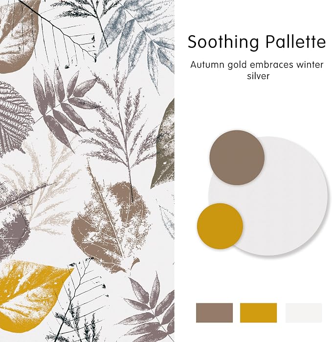 SUBRTEX Blackout Curtains 52Wx108L, Room Darkening Floral Curtains, Thermal Insulated 2 Panels Window Drapes, Boho Farmhouse Curtains for Living Room Bedroom Window Treatments, Grey