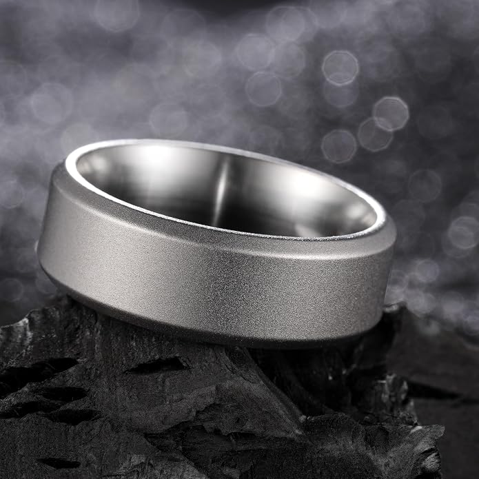 King Will Titanium Wedding Band for Men Women- 3-10mm Width Black/Sliver/Gold High Purity Titanium Promise Wedding Ring Comfort Fit for Daily Wear Size 6-14