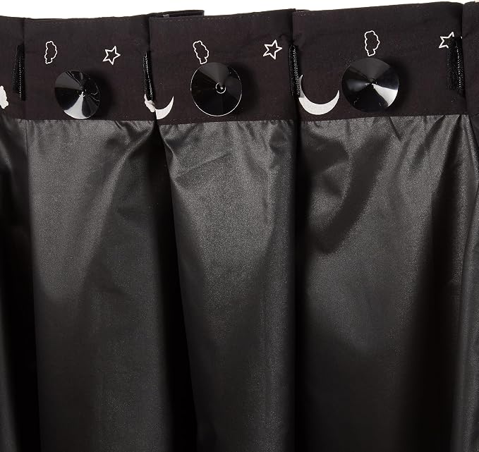 Amazon Basics Portable Room Darkening Blackout Curtain Shade with Suction Cups, Noise Reduction, 50"W x 78"L, Moon and Stars, 1-Pack