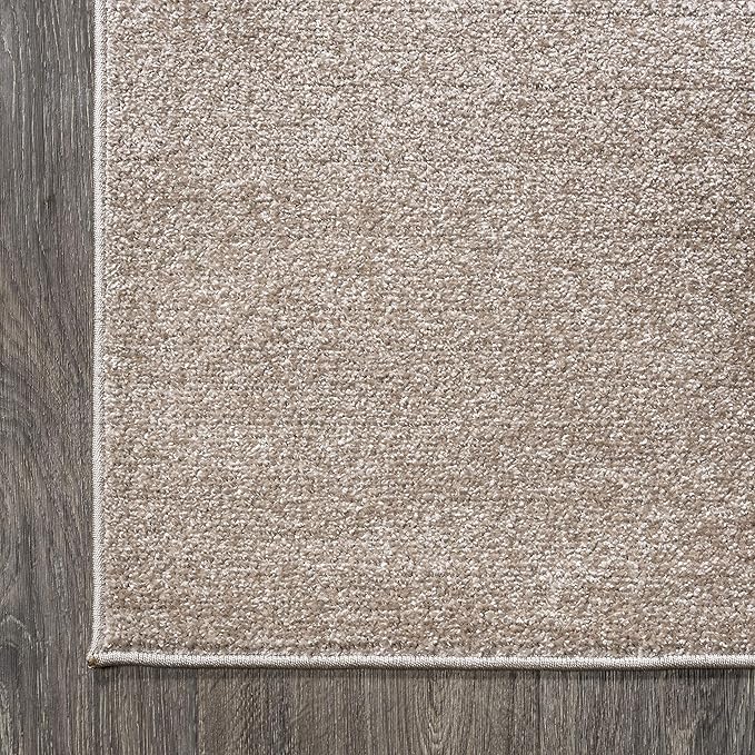 JONATHAN Y Haze Solid Low-Pile Beige Indoor Area Rug 8x10, Coastal,Bohemian,Minimalist,Classic, Easy-Cleaning for Living Room,Bedroom,Kitchen,Pet Friendly,Non-Shedding (SEU100G-8)