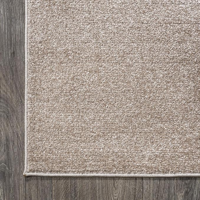 JONATHAN Y Haze Solid Low-Pile Beige Indoor Area Rug 5x8, Coastal,Bohemian,Minimalist,Classic, Easy-Cleaning for Living Room,Bedroom,Kitchen,Pet Friendly,Non-Shedding (SEU100G-5)