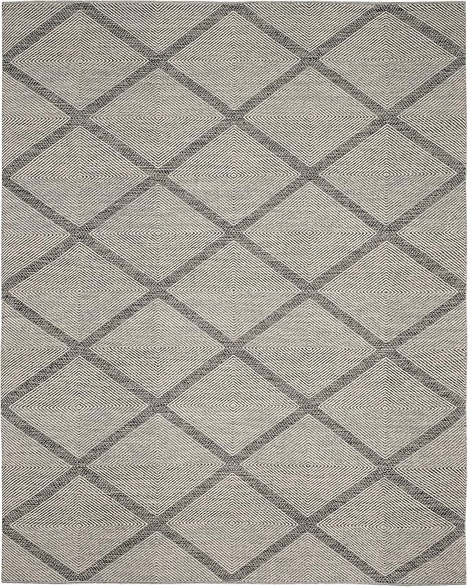 SAFAVIEH Montauk Collection Area Rug - 10' x 14', Black, Handmade Cotton, Ideal for High Traffic Areas in Living Room, Bedroom (MTK821D)