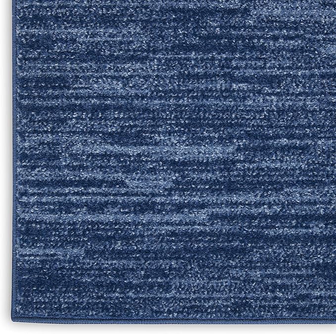 Nourison Home Nourison Essentials Navy Blue 3' x 5' Area Rug - Easy Clean, Non Shedding, Bed Room, Living Room, Dining Room, Kitchen (3' x 5')