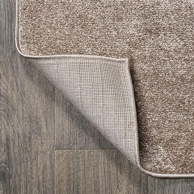 JONATHAN Y Haze Solid Low-Pile Brown 9' Square Indoor Area Rug, Coastal,Bohemian,Minimalist,Classic, Easy-Cleaning for Living Room,Bedroom,Kitchen,Pet Friendly,Non-Shedding (SEU100J-9SQ)