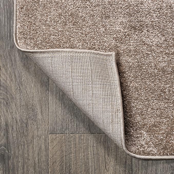 JONATHAN Y Haze Solid Low-Pile Brown 3x5 Oval Indoor Area Rug, Coastal,Bohemian,Minimalist,Classic, Easy-Cleaning for Living Room,Bedroom,Kitchen,Pet Friendly,Non-Shedding (SEU100J-3OV)