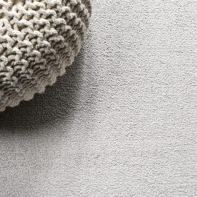 JONATHAN Y Haze Solid Low-Pile Ivory Indoor Area Rug 5x8, Coastal,Bohemian,Minimalist,Classic, Easy-Cleaning for Living Room,Bedroom,Kitchen,Pet Friendly,Non-Shedding (SEU100D-5)