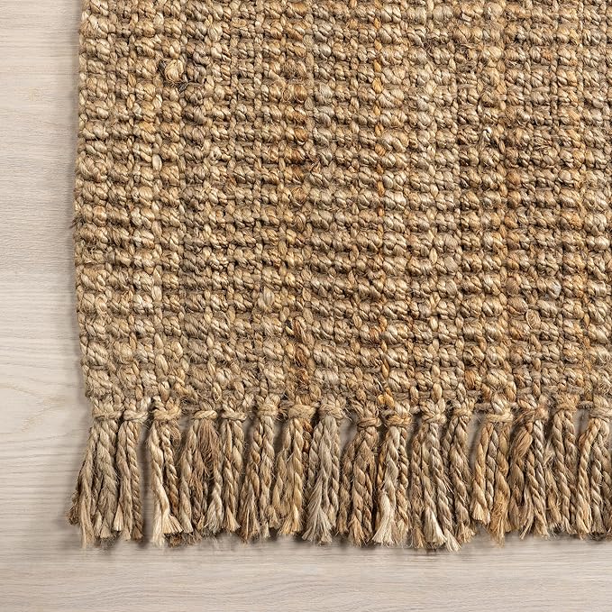 nuLOOM Daniela Farmhouse Chunky Jute Area Rug, 10x13, Natural