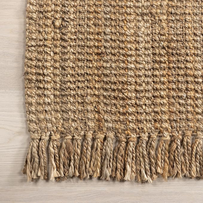 nuLOOM Daniela Natural Solid Flatweave Area Rug, 8' x 11'