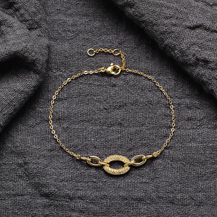 LOYATA Gold Bracelet Gold 14K Gold Filled Dainty Chain Simple Jewelry Gift for Women