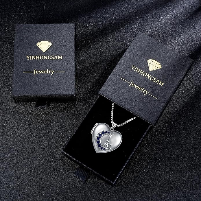 925 Sterling Silver Necklace for Men Women, Birthday Keepsake Jewelry Gifts for Mom Dad Friend