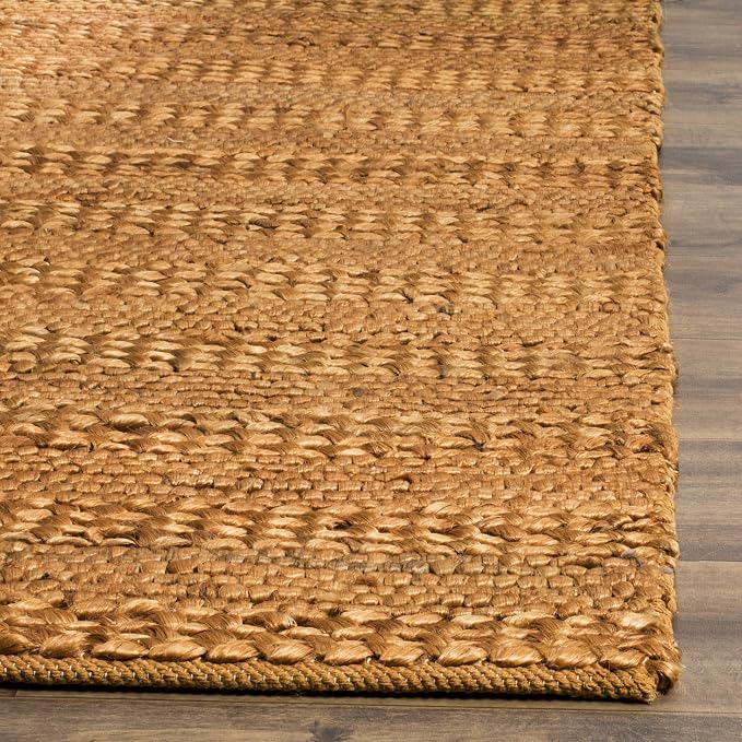 SAFAVIEH Natural Fiber Collection Area Rug - 10' x 14', Gold, Handmade Jute, Braided Woven Design, Ideal for Living Room, Bedroom (NF212E)