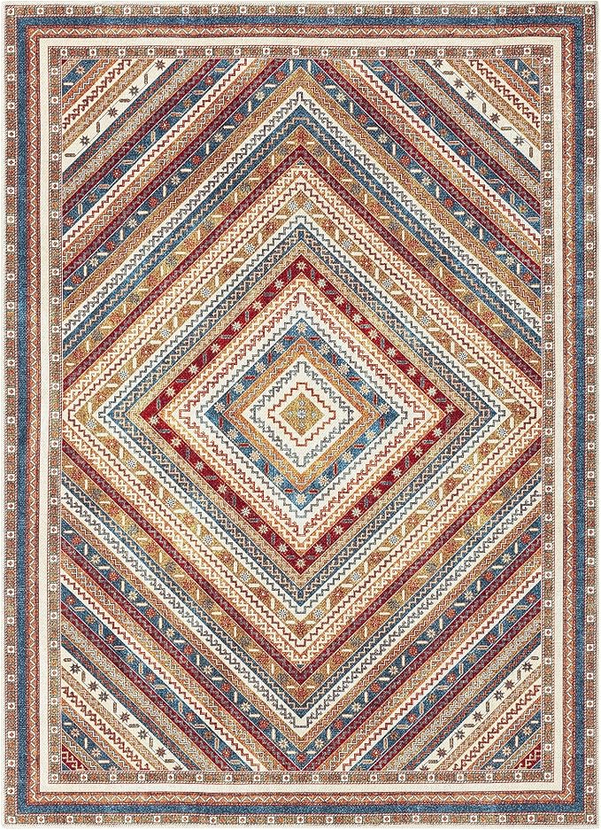 Keen Home Design 36"x60" Rug - Machine Washable Entry Rug with Non-Slip Backing, Ideal for Entryway, Kitchen, Bathroom, Laundry Room - Vintage, Easy Clean, Durable, Low Pile - (3' x 5')