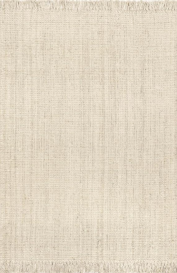 nuLOOM Daniela Farmhouse Chunky Jute Area Rug, 5x8, Off-white