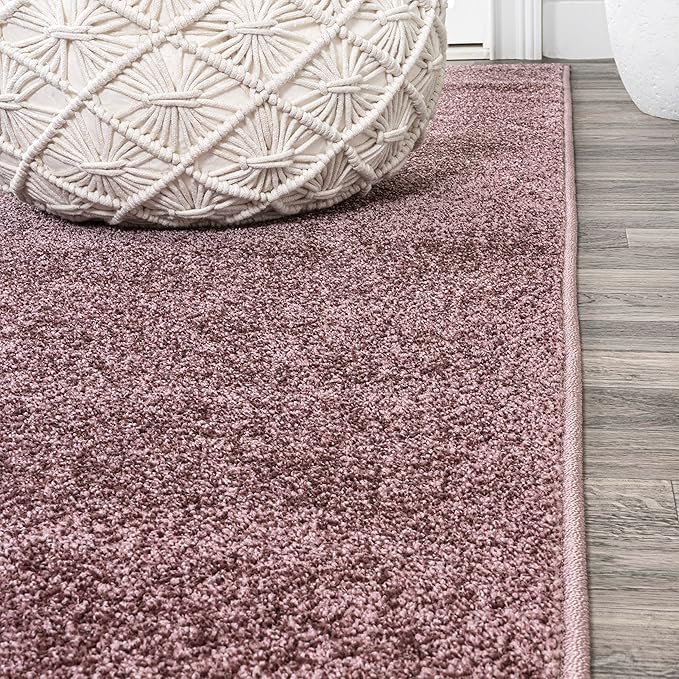 JONATHAN Y Haze Solid Low-Pile Light Purple 6x6 Square Indoor Area Rug, Coastal,Bohemian,Minimalist,Classic, Easy-Cleaning for Living Room,Bedroom,Kitchen,Pet Friendly,Non-Shedding (SEU100R-6SQ)