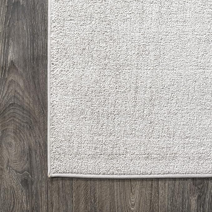 JONATHAN Y Haze Solid Low-Pile Ivory Indoor Area Rug 6x9, Coastal,Bohemian,Minimalist,Classic, Easy-Cleaning for Living Room,Bedroom,Kitchen,Pet Friendly,Non-Shedding (SEU100D-6)