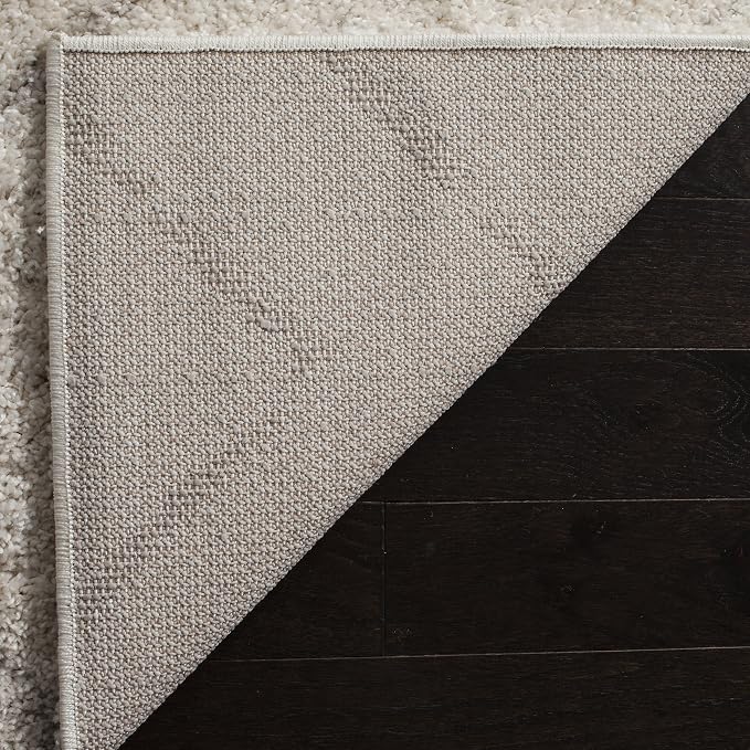 SAFAVIEH Accent Rug 2'3"x4' - Arizona Shag Collection - Scandinavian Design, Ivory & Beige, Plush Thick Pile, Ideal for Bedroom, Nursery, Entryway (ASG743A)