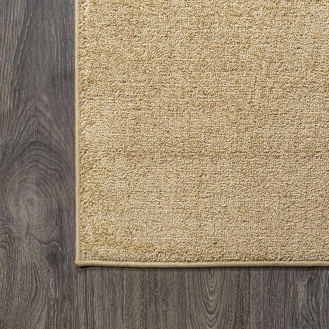 JONATHAN Y Haze Solid Low-Pile Mustard Indoor Area Rug 8x10, Coastal,Bohemian,Minimalist,Classic, Easy-Cleaning for Living Room,Bedroom,Kitchen,Pet Friendly,Non-Shedding (SEU100B-8)