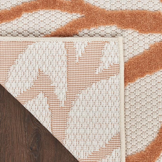 Nourison Home Aloha Indoor-Outdoor Ivory Multicolor 9' x 12' Area Rug, Easy Cleaning, Non Shedding, Bed Room, Living Room, Dining Room, Backyard, Deck, Patio (9x12)