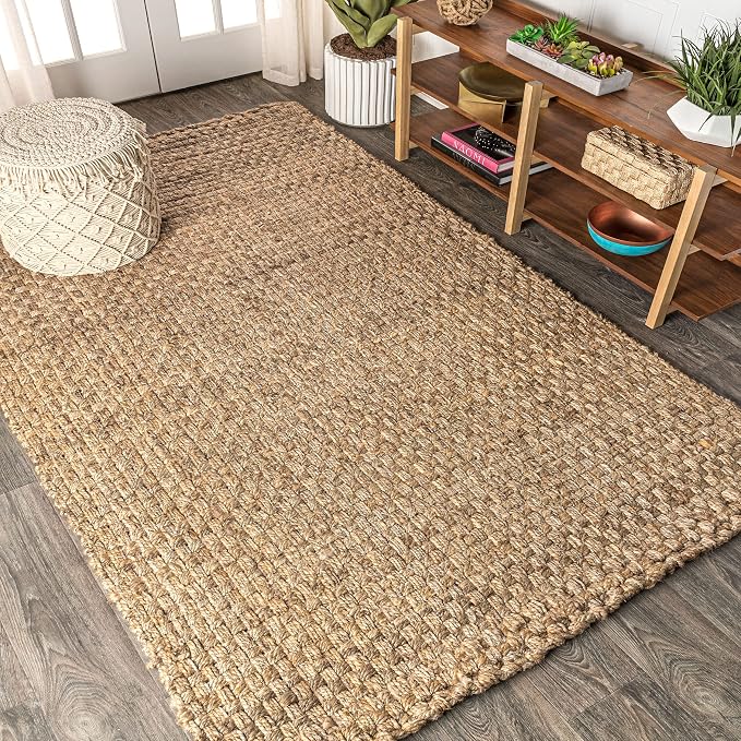 JONATHAN Y Estera Hand Woven Boucle Chunky Jute Natural Indoor Area Rug, 3x5, Bohemian, Transitional, Easy-Cleaning for Living Room, Bedroom, Kitchen, Pet Friendly, Non-Shedding (NFR102A-3)