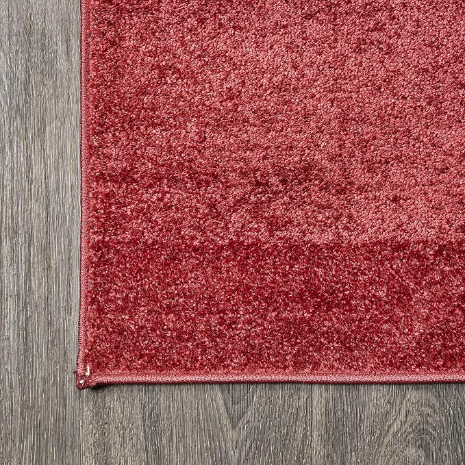 JONATHAN Y Haze Solid Low-Pile Red Indoor Area Rug 10x14, Coastal,Bohemian,Minimalist,Classic, Easy-Cleaning for Living Room,Bedroom,Kitchen,Pet Friendly,Non-Shedding (SEU100E-14)