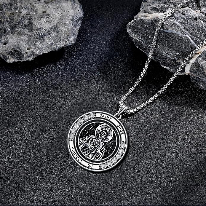 925 Sterling Silver Necklace for Men Women, Birthday Keepsake Jewelry Gifts for Mom Dad Friend