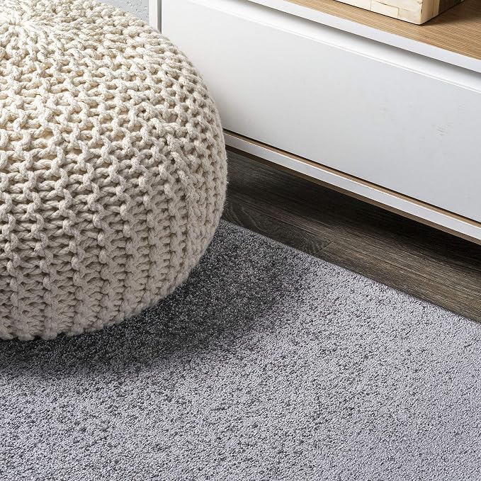 JONATHAN Y Haze Solid Low-Pile Gray Runner Rug 2x10, Coastal,Bohemian,Minimalist,Classic, Easy-Cleaning for Living Room,Bedroom,Kitchen,Pet Friendly,Non-Shedding (SEU100A-210)