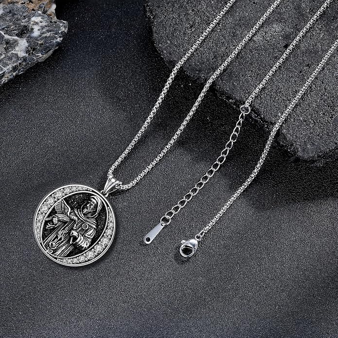 925 Sterling Silver Necklace for Men Women, Birthday Keepsake Jewelry Gifts for Mom Dad Friend